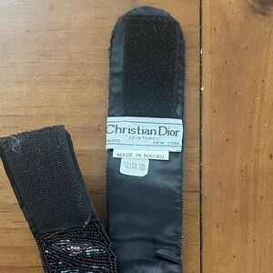 Vintage Dior Black and Brown Beaded Belt